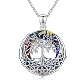 Tree of Life Necklace 925 Sterling Silver Celtic Knot Pendant Pentagram Necklace Family Tree Jewelry...