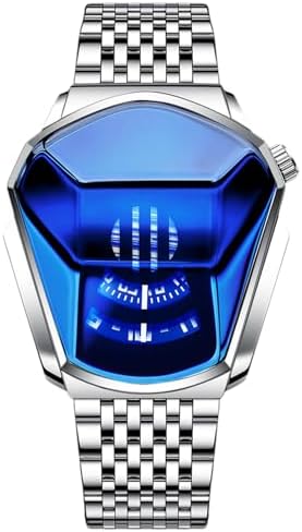 RORIOS Herenhorloge, roestvrij staal, dun, analoog kwartshorloge, business, mode, kalender, metalen armband, waterdicht, multifunctioneel polshorloge, wit, armband
