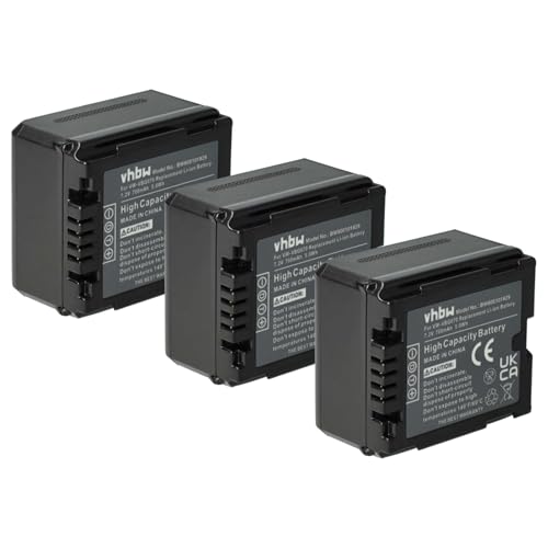 Batterie 700mAh vhbw pour Panasonic GS60 GS80 GS90 GS500 lot de 3 accus de caméscope