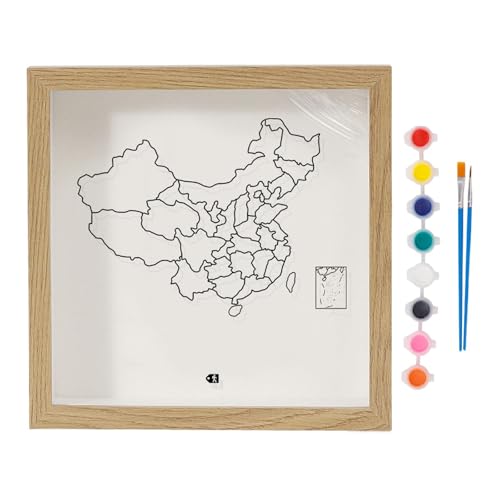 Ioensy Caja de Sombra para Boletos, Caja para Guardar Recuerdos, Marco para Boletos, Vitrina de Carga Superior para Fiestas, Madera 20x20cm, Individual