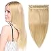 Clip in Remy Human Hair Extensions One Piece 5 clips 100% Remy Human Hair Straight Soft Extensions 3/4Â FULLÂ HEAD-Thicker(20