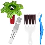 YAFLUG 4 Pièces Kit Nettoyage Climatisation, Peigne De Climatiseur, Brosse De Nettoyage Condenseur De Climatiseur, Peigne À Ailettes De Climatiseur, Acier Inoxydable Pour Nettoyer Le Radiateur(B)