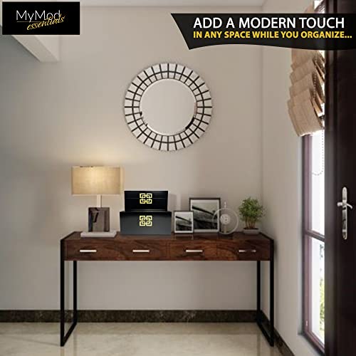 Mymod Essentials Wood Storage Boxes. Elegant Refined Decorative Small Storage Boxes. Modern Decorative Boxes In Glossy Finish. Set Of 2 Hinged Wood Box To Store Photos, Remotes, Jewelries, Accessories, Keepsakes. #TOP4