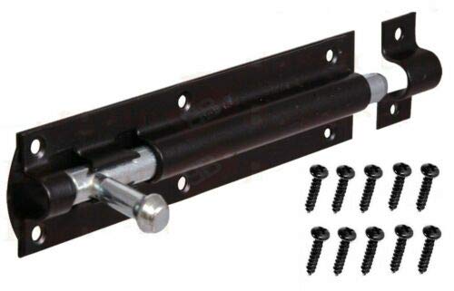 Paulstore Black 2X Large Garden Gate Shed Sliding Door 8" Tower Bolt Latch Catch