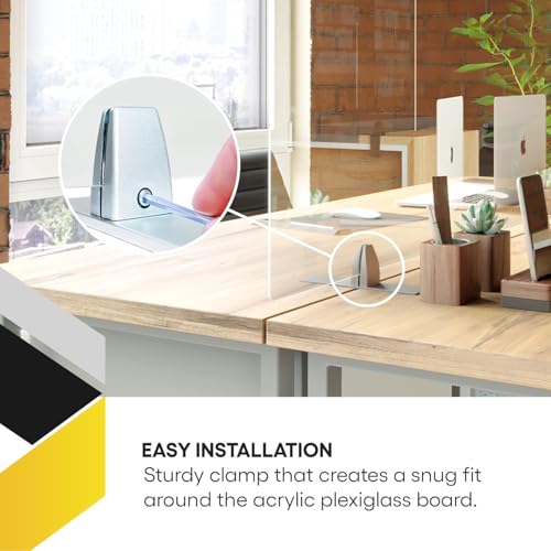 image for OBEX Acrylic Free Standing Screen, Divider for Desk Privacy Home & Off