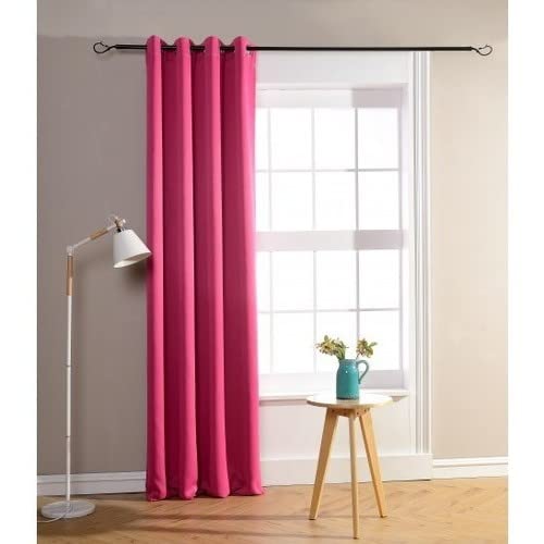 HOMEROKK Rideau Occultant 100% Polyester (Fuchsia, 140 X 240 cm)
