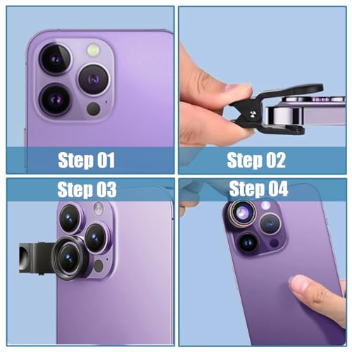 Lente de cámara de teléfono 3 en 1, Objetivo para movil, 120° Gran Angular Lente, 25X Objetivo Macro, 235° Ojo de pez, Mobile Phone Camera Lenses, para la mayoría de Smartphones - imagen 3