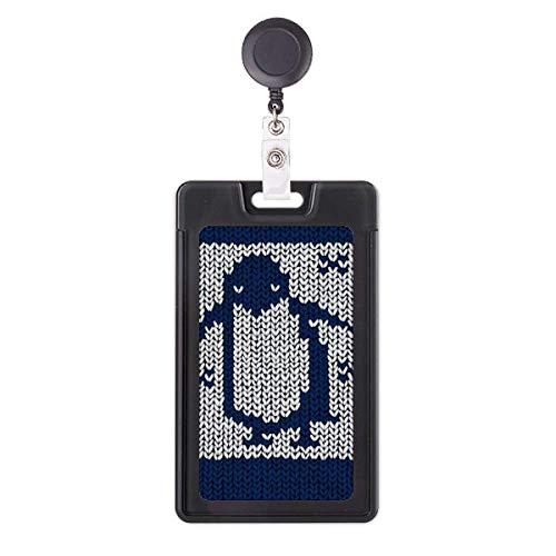 Porte-badge rétractable pingouin tricot avec enrouleur robuste pour infirmière