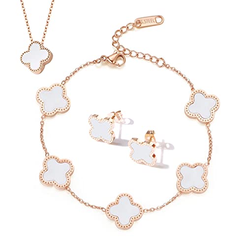 Lot de 3 bijoux tendance en forme de trèfle à quatre feuilles Cover