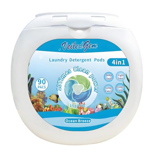 VeiledGem Laundry Detergent Pods Ocean Scent