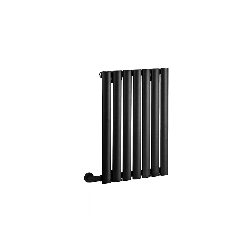 Milano Aruba 400W Black Horizontal Single Oval Panel WiFi Electric Radiator - 635mm x 413mm