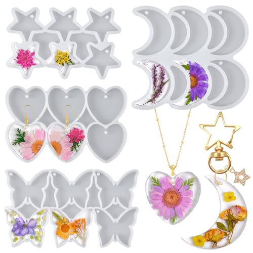 Moon Stars and Hearts Resin Molds