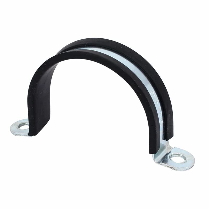 Tool parts M48 EPDM Rubber Lined U Shaped Pipe Tube Strap Clamps Clips Fasteners 2pcs