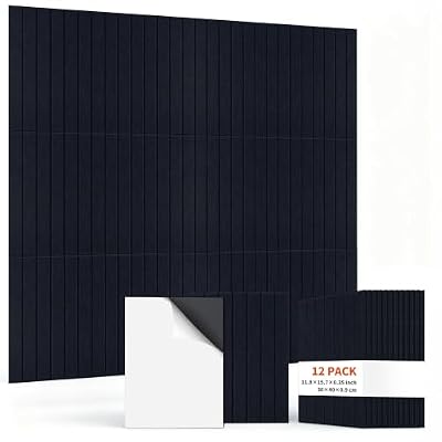 TO-TH Soundproof Wall Panels Self-Adhesive Acoustic Panel 12Pack, Navy Blue
