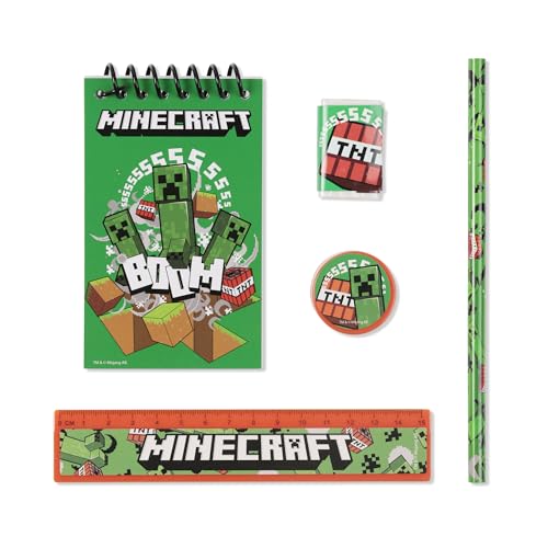 Disney Schreibwaren-Set 5-teilig Minecraft (30 5 x 10 2 cm)