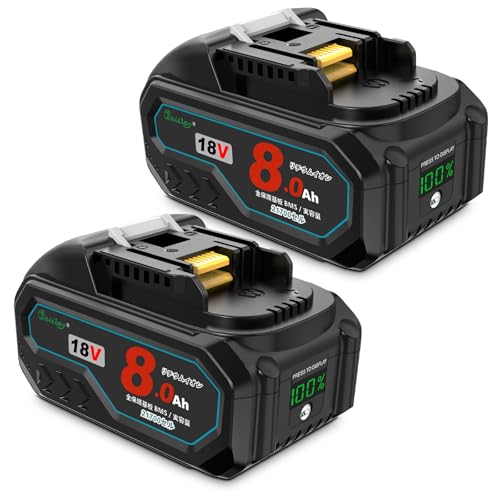 【新BL1880B】マキタ 18v互換バッテリー 8.0Ah2個 Waitley カットオフ機能付き 大容量8000mAh