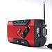 Solar + Hand Crank AM FM Radio Emergency NOAA Weather Radio + USB 2000mAh Power Bank Phone Charger & LED Flashlight w/SOS Bonus Survival Paracord Bracelet Magnesium Flint Fire Starter Compass Whistle