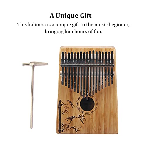 SUIOPPYUW 17 clés Kalimba Fingers Piano Pianos Instrument à main Cadeau d’anniversaire - Les Beatles, Paul McCartney, John Lennon, RIngo Starr, George Harrison SUIOPPYUW 17 clés Kalimba Fingers Piano Pianos Instrument à main Cadeau d'anniversaire – Image 4