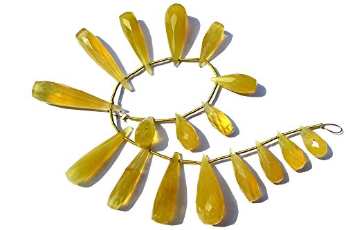 Perles opale jaune AAA en goutte à facettes pour haute joaillerie - 2