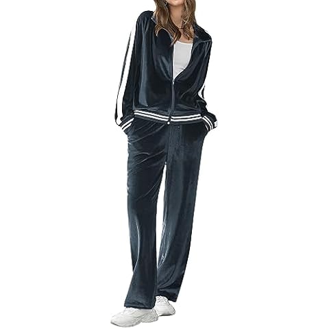 Ekouaer Women's Velvet Velor Tracksuit Set Cover