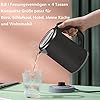 Wasserkocher Klein 800ML Reisewasserkocher, 5 Minuten schnelles Kochen Tragbarer Mini Camping , Leise Reise , Teekanne aus Edelstahl Wasserkocher (Schwarz)
