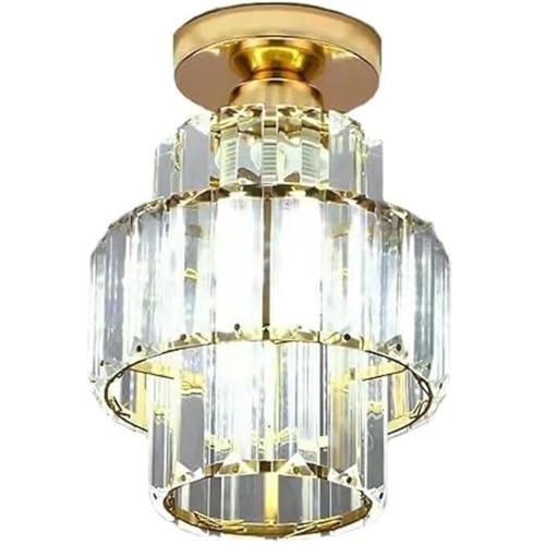 Plafonnier moderne en cristal doré résolvant le manque de clarté