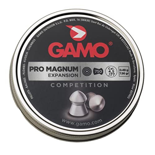 Gamo 611006325554 Whisper Fusion Mach 1 Air Rifle .22 Cal & Pro Magnum .177 Cal, 7.8 Grains, Pointed, 750Ct #TOP4