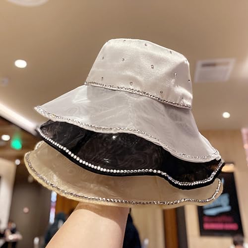 Sombrero tipo bucket de mujer con pedrería y brillo miniatura 6