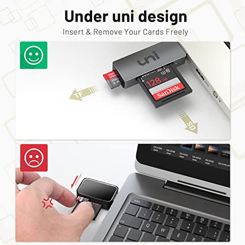 Sd Card Reader, Uni Usb Sd Card Adapter, Mini-Size Aluminum Usb 3.0 Micro Sd Card Reader Support Sd, Sdxc, Sdhc, Mmc, Micro Sdxc, Micro Sd, Micro Sdhc And Uhs-I Card, Compatible With Mac/Win/Linux #TOP5