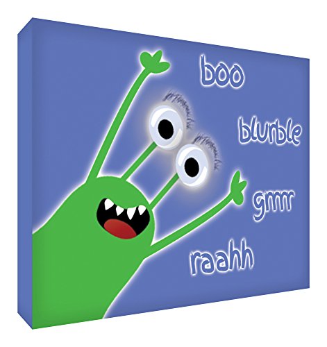 Bloc acrylique Monstres bleu pour decorer un bureau ou une table de salon