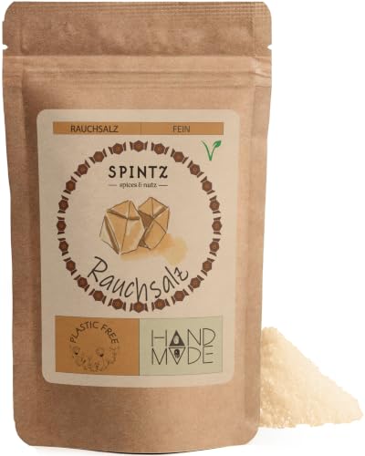 SPINTZ® 1000g Rauchsalz | Hickory Rauchsalz | Hickory Smoked Salt | Speisesalz | Geräuchertes Salz | ideal für vegane Ernährung | würzig intensives Rauch Salz | plastikfrei verpackt