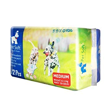 PSK PET MART™ Disposable Diapers/Physiological Pants/Sanitary Cotton Underwear Nappy - Medium Size, Waist Size 30-50 cms - 12 PCs Pack (B084GKTL5Y) Amazon Price History, Amazon Price Tracker
