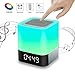 Celcube Night Light Bluetooth Speaker, Alarm Clock Bluetooth Speaker Touch Sensor Bedside Lamp MP3 Player, Dimmable Multi-Color Changing Bedside Lamp