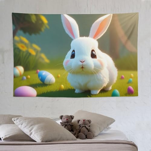 Lapin tapisserie murale imprimée 3D drap de déco maison chambre ado 150x230