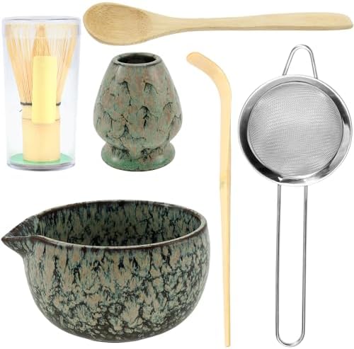 Conjunto de 6 peças de batedor Matcha, kit completo de matcha, ti...