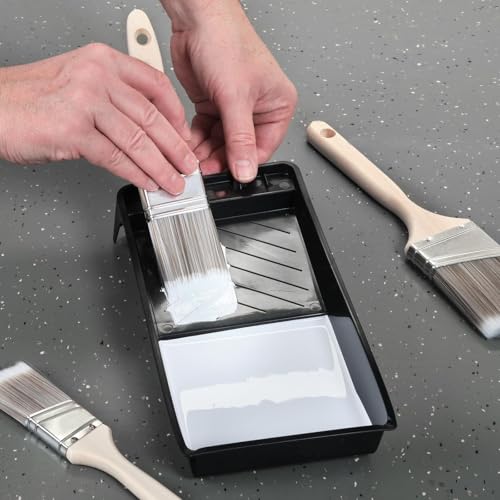 image for Juvale 12 Pack 4 Inch Paint Tray Pans with Liners for Rollers - Ripped