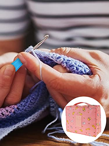 Image of 59 Pcs Crochet Hooks Kit for Beginners Adults, Knitting Starter Kit for Adults Ergonomic Crochet Soft Grip Handle Crochet Tools, DIY Weave Yarn Kits with Carry Bag , Travel Knitting Crochet Supplies