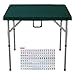 VEVOR Mahjong Table, Square 4 Player Folding Card Table with 4 Cup Holders & 4 Chip Trays, Portable Domino Game Table with 1 Set of Dominoes for Mahjong Poker Puzzles