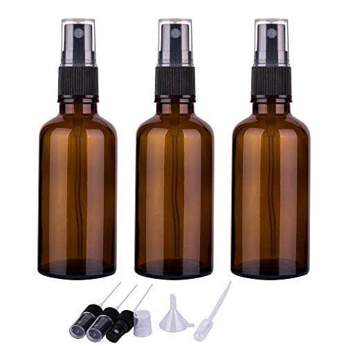 2oz Amber Glass Spray Bottles for Essential Oils, Small Empty