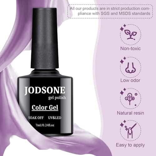 JODSONE-60-PCS-Gel-Nail-Polish-Kit-with-U-V-Light-Base-and-Matte-Glossy-Top-Coat-Nail-Gel-Polish-Soak-off-Manicure-Accessory-Tools-Suitable-for-All-Seasons