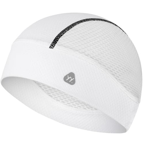 Image of YANIKY Skull Caps for Men, Breathable Mesh Helmet Liner Sport Cooling Skull Caps for Women Sweat Cap Lightweight Cycling Cap