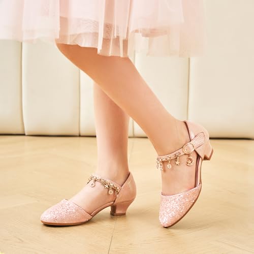 Stelle Girls High Heels Sequins Dress Sandals Princess Dress Shoes Flower Wedding Party Shoes2