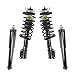 TRQ Front and Rear Complete Strut Assembly & Shock Absorber Kit Complete Strut & Coil Spring Assembly Compatible with 1993-1997 Volvo 850 1998-2004 C70 1998-2000 S70 V70