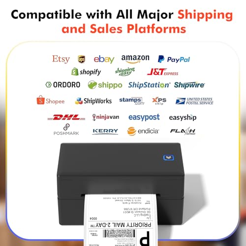 Image of Shipping Label Printer, Wireless 4x6 Label Printer for Shipping Packages & Small Business, Compatible with iPhone & Android, Windows & Mac, Bluetooth &USB Widely Used for Amazon, Shopify, USPS