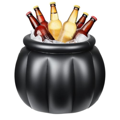Enfriador de bebidas de Halloween estilo caldero inflable para decorar tu jardín o terraza 8