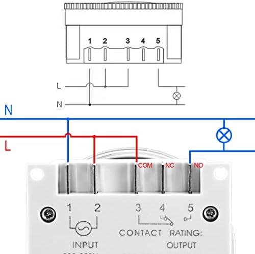 Heschen Digital LCD Power Weekly Programmable Timer Relay Switch, CN304, 220-250VAC 16Amp, SPST, 5 Pin