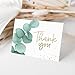 Thank You Cards with Envelopes | 48 Gold Foil Eucalyptus | Wedding, Bridal Shower, Baby Shower, Graduation, Small Business Thank You Notes 4x6 inches Blank Inside