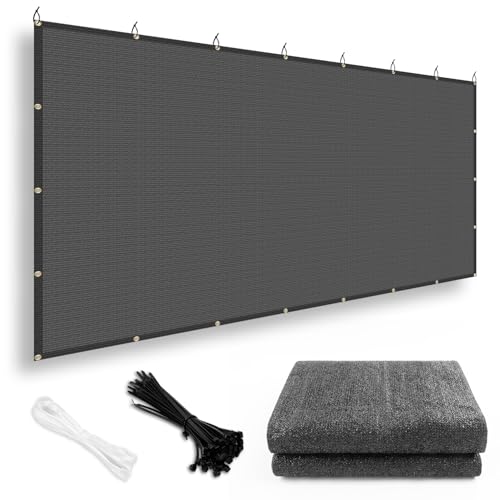 LOVE STORY 8x10 FT Sun Shade Cloth with Grommets for Patio, Black