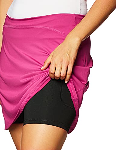 Skirt Sports Women's Happy Girl Skirt, Long Running Skirt with Shorts, Razz, M