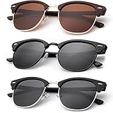 Unisex Polarized Retro Classic Trendy Stylish Sunglasses for Men Women Driving Sun glasses：100% UV...